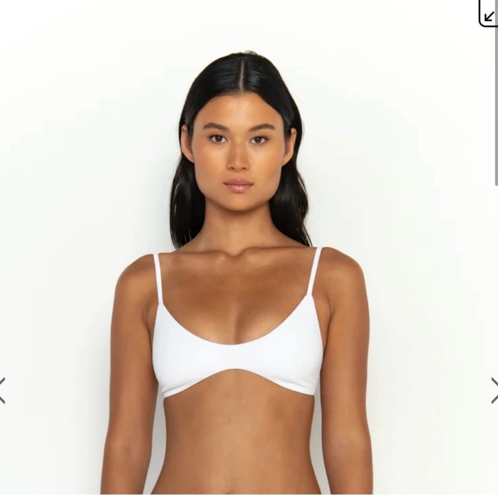Gooseberry So Chic Bikini Top White size small